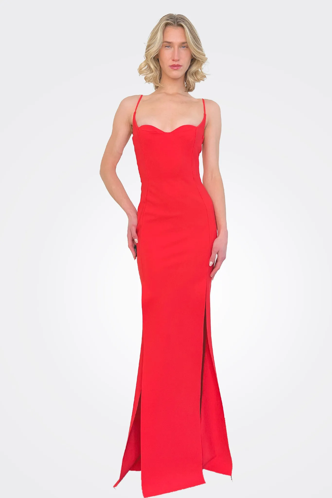 Youssef Long Gown - Geranium